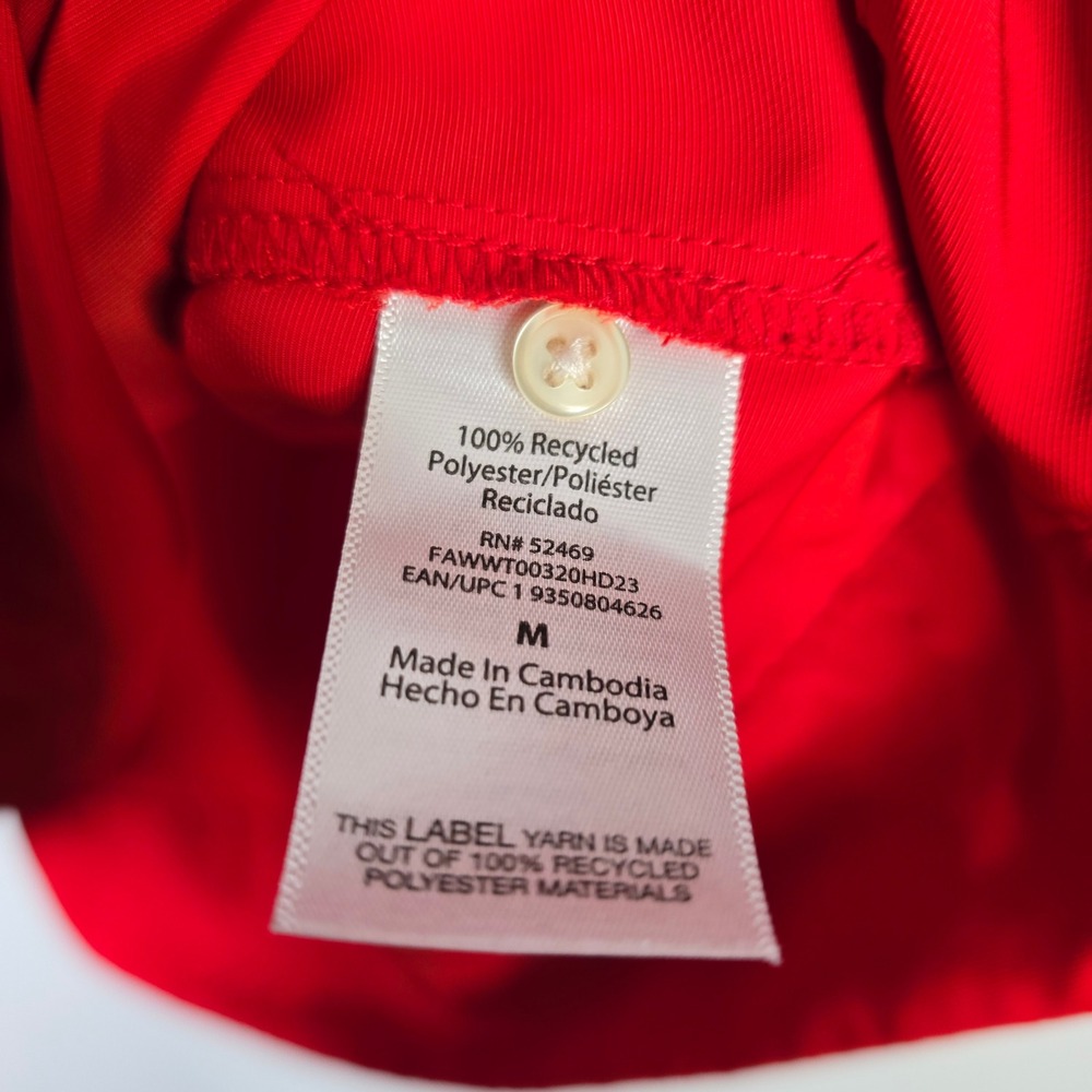 Free Assembly Womens Red‎ Bell Sleeve Blouse Top Medium - Picture 4 of 4